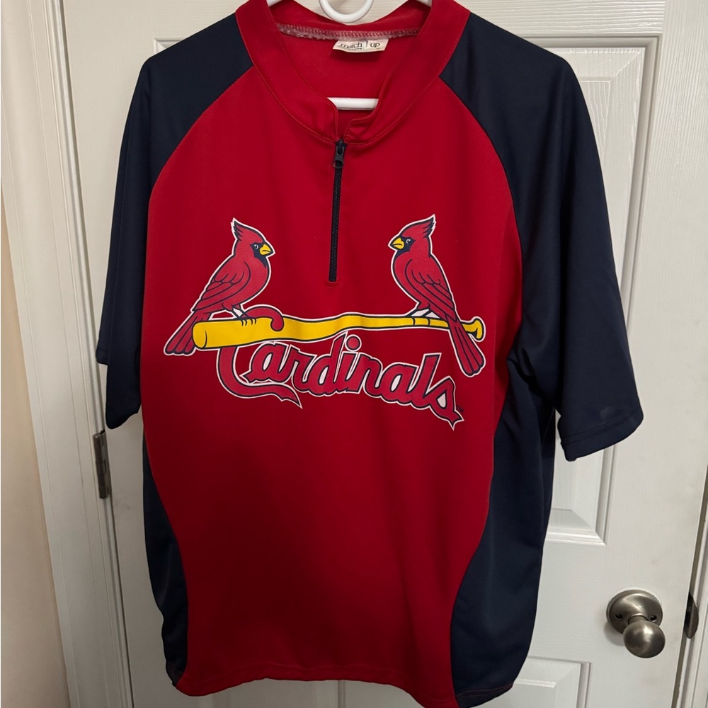 St Louis Cardinals Mens Red and Blue jersey
